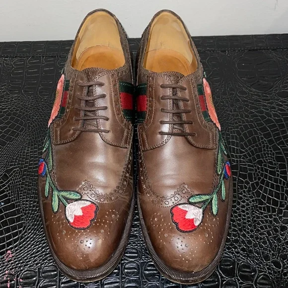 Men’s Gucci Dress shoes, Special edition Flower design
